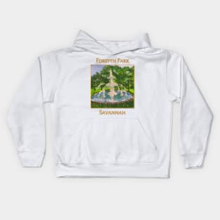 Forsyth Park in Savannah Georgia Kids Hoodie